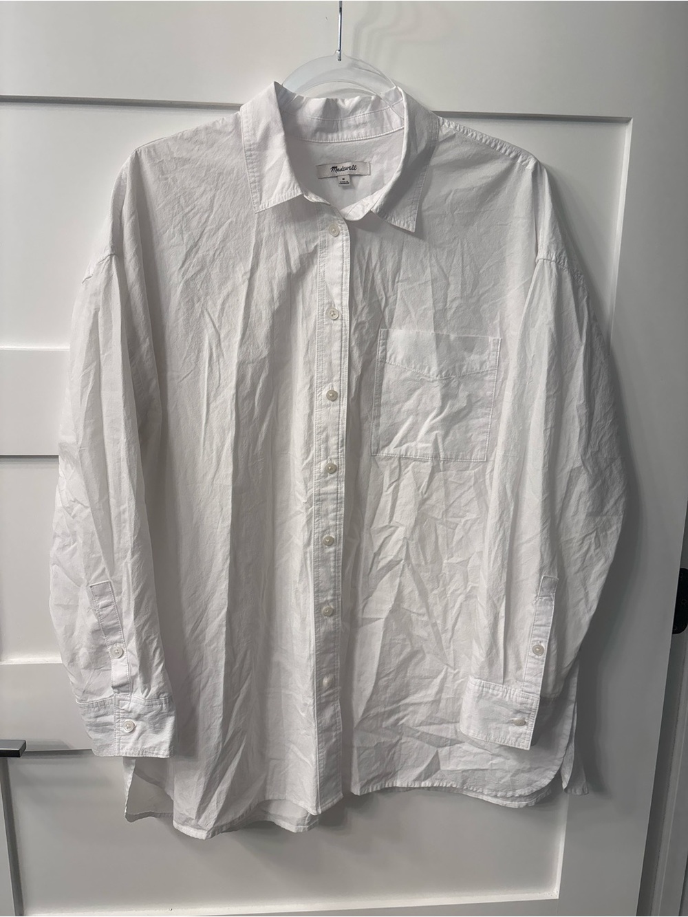 Madewell Classic Cotton Coatsl White Button-Down Shirt